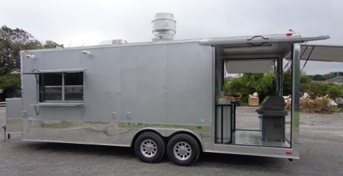 Concession trailer 8.5&#039;x24&#039; silver - event enclosed food catering kitchen (with for sale