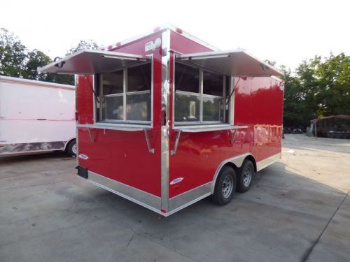 Concession trailer red 8.5 x 16 catering event food trailer for sale