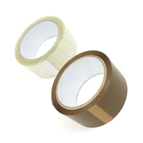 72 ROLLS CLEAR CARTON SEALING PACKING &amp; MOVING TAPE 40micron  2&#034; 66yard(198 FT)