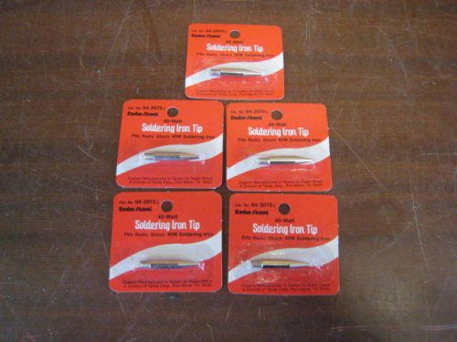 LOT OF FIVE RadioShack Replacement Tip for  40-watt pencil soldering iron