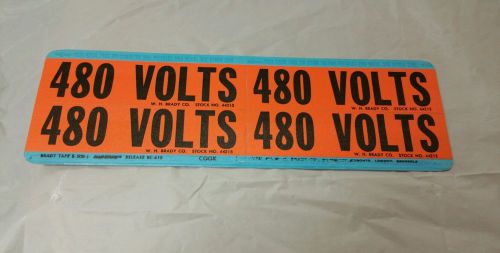 BRADY 44215 VOLTAGE CARD 480 VOLTS 4 STICKERS PER CARD *NEW*