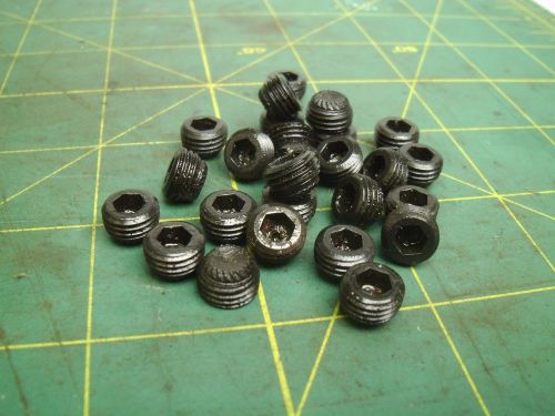 (25) 3/8-24 X 1/4 SOCKET SET SCREWS KNURLED GRIP CUP POINT #57716