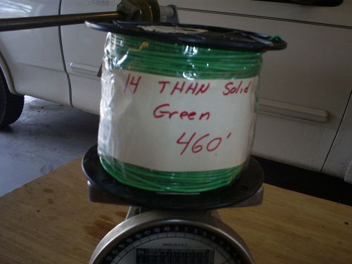 460 foot reel of 14 solid thhn green