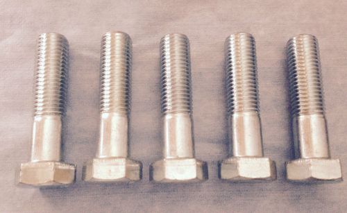 1&#034;x10x4&#034; GRADE 5 ZINC PLATED HEX BOLTS 5 pcs