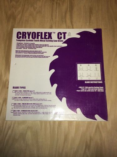 NEW CRYOTOOL CRYOFLEX CT TUNGSTEN CARBIDE 80 TOOTH 14&#034; CHOP SAW BLADE 803-7-1480