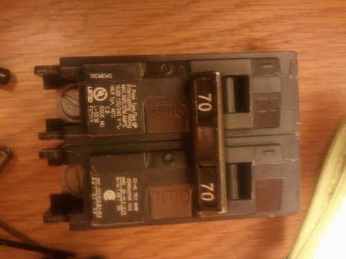 Siemens q270 70-amp 2 pole 240-volt circuit breaker for sale