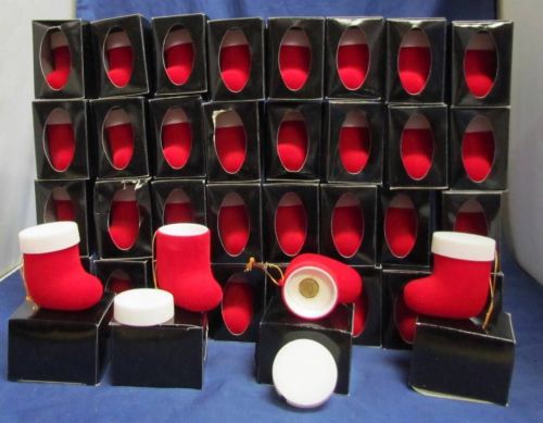 36 Santa Boot RING BOX Christmas Red &amp; White In A Presentation Box 3 Dozen NICE