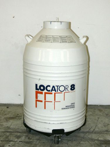 Thermo locator 8 liquid nitrogen tank, cryogenic storage, dewar canister for sale