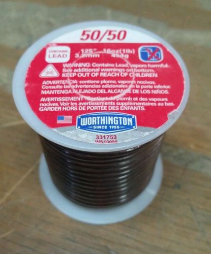 Lot of 7 Worthington 50/50 Solder 331753. .125&#034; dia. 1lb.