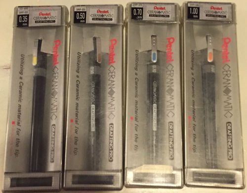 Lot Of 7 Pentel CeranOmatic SRP Drafting Pro Technical Engineer Architect Pens