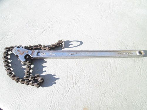 NICE DIAMOND TOOL &amp;HORSESHOE CO 15&#034; NO CW15 CHAIN PIPE WRENCH REVERE RACTHETING