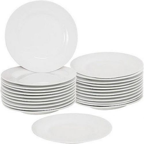 7.5&#034; round dessert plates, set of 24, white salad or dessert plate dinner cook for sale