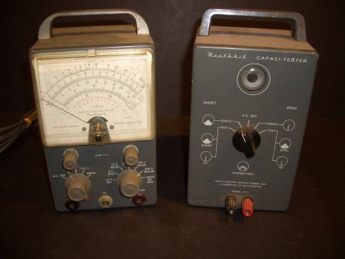 Heathkit Vacuum Tube Voltmeter Model V-7A and Capaci Tester model  CT-1