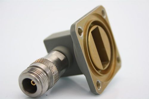 Rectangular WR90 to N-Type-F Choke Flange Waveguide Adaptor Adapter