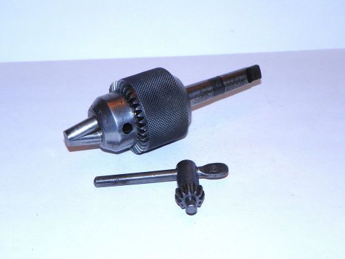 VINTAGE JACOBS No.34 LATHE CHUCK 1/16&#034; to 1/2&#034;, PAT&#039;D SEPT16 1902, #2 MT W/ KEY