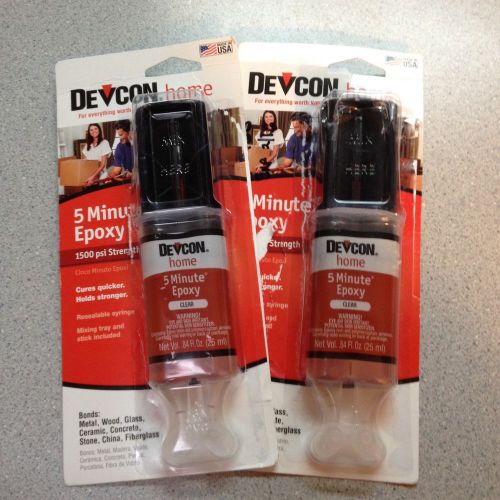 Devcon 5 Minute Epoxy, NIP, 2-Pack