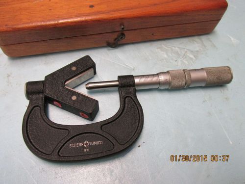 VEE ANVIL MICROMETER, 0-1&#034;, SCHERR-TUMICO USA. #971, CHECK ROUNDNESS