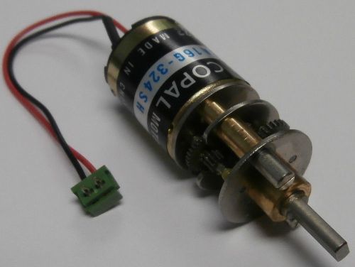 New Copal DC Gear Motor LA16G-324SH, 50:1 G.R., 300RPM at 12V (4.8-14.8V)