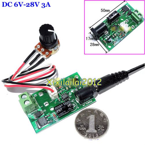 3A 6V 12V 24V Hi-Q Pulse Width PWM DC Motor Speed Regulator Controller Switch