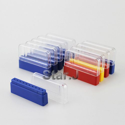 20 dental fg high speed bur holder block case box 10 slots for sale