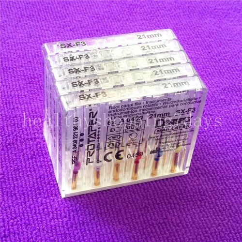 5x Dental Dentsply Rotary ProTaper Files Niti Universal Engine 21MM SX-F3 SALE!