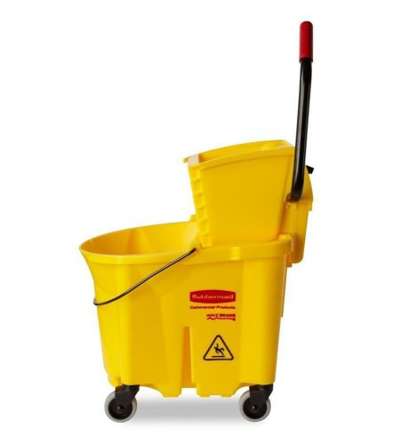 Rubbermaid Commercial WaveBrake Mopping System Bucket/Side-Press Wringer Com