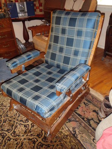 Antique chair j. foot &amp; son adjustable rest exam english tiger oak nickel for sale