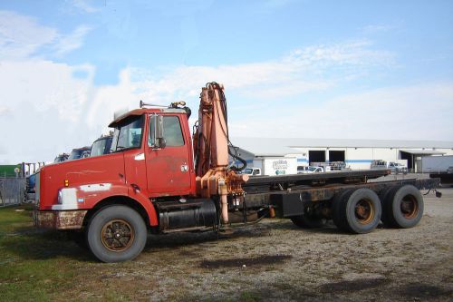 USED 1990 White GMC truck with Tirre Euro II Knuckleboom Crane 110,000 ft. lbs.