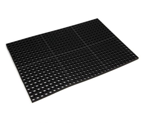 WEARWELL 474 Antifatigue Drainage Runner, Black, 3x20 ft.