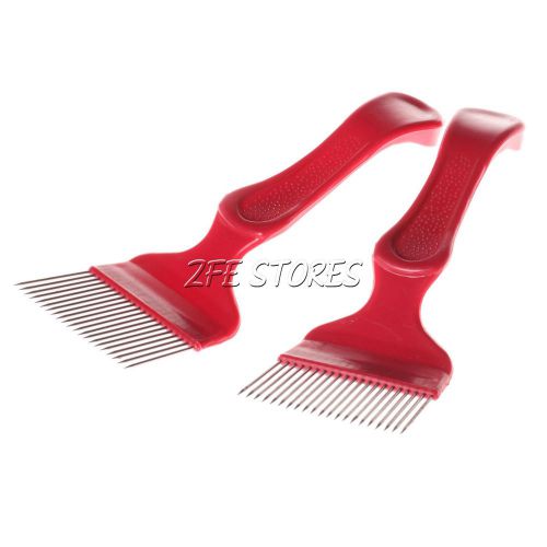 NEW 2pcs Beekeeping Honey Rake Uncapping Extracting Fork Tool Bee Comb