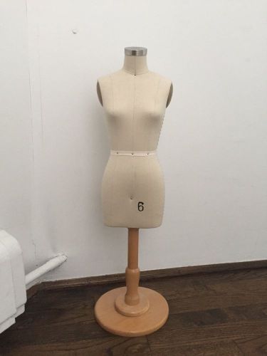 half size female dress form, size 6