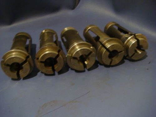 #22 ROUND COLLET SET, 5 PCS TOTAL.27/32&#034; 15/16&#034; 1/2&#034; 7/8&#034; 1-1/4&#034; . 0127159