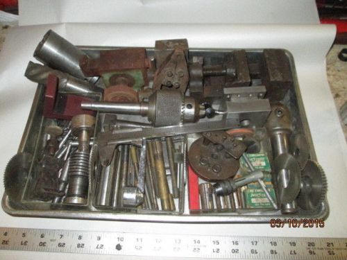 MACHINIST LATHE MILL Machinist Lot Chuck Tool Post Vise Cutters Arbor Parts Etc