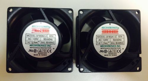 Mechatronics UF80A12-BTH AC Fan Die Cast Frame 115VAC ( Lot of 2)