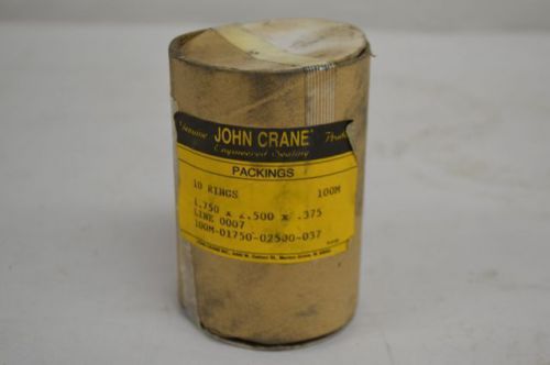 LOT 10 NEW JOHN CRANE 100M-01750-02500-037 PUMP PACKING RINGS D204628