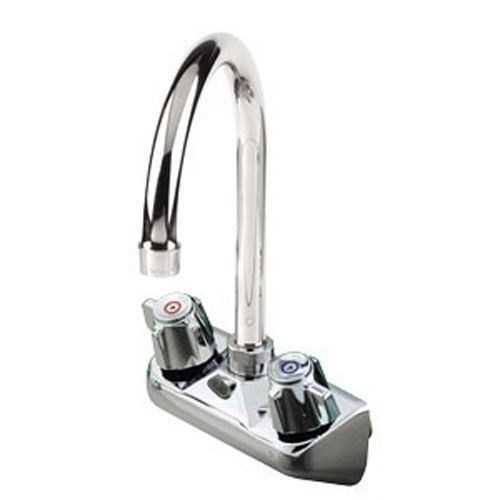 Top-Line Wall Mount Faucet w/ 4&#034; Centers and 6&#034; Swivel Gooseneck Spout! NIB!