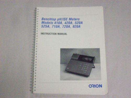 Original orion ph/ise meter manual 410a, 420a, 520a, 525a, 710a, 720a, 920a for sale