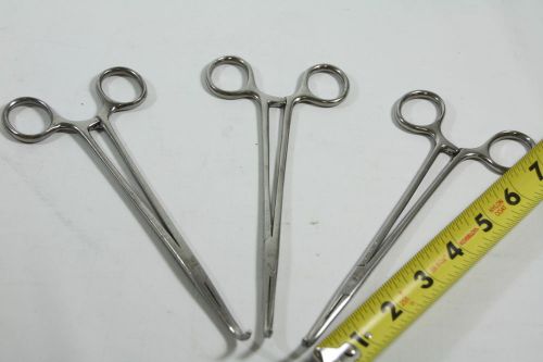 LAHEY GALL DUCT FORCEP 7.5&#034; Longitudinal Serrations Hemostatic Forcep Lot of 3