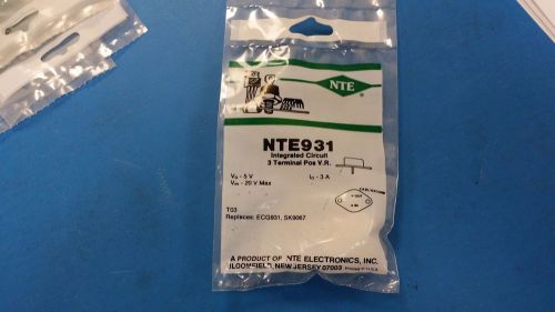 (1 PC) NTE931, ECG931, SK9067, IC, 3 Terminal Positive Voltage Regulator