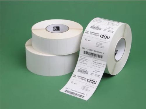 4 Rolls 2.25&#034; x 0.50&#034; Genuine Zebra LP2844 Thermal (16,800 Labels) 10010040