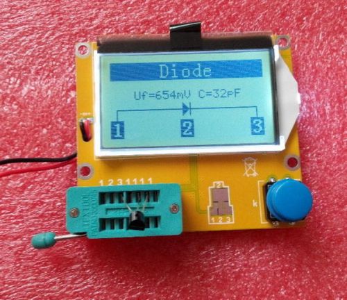 TESTER METER TRANSISTOR ESR CAPACITANCE DIODE TRIODE MOS NPN LCD LCR PNP INDUCT