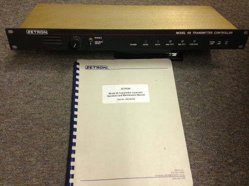 ZETRON MODEL 66 TRANSMITTER CONTROLLER W SERVICE MANUAL,BENCH TESTED,NR,L@@K