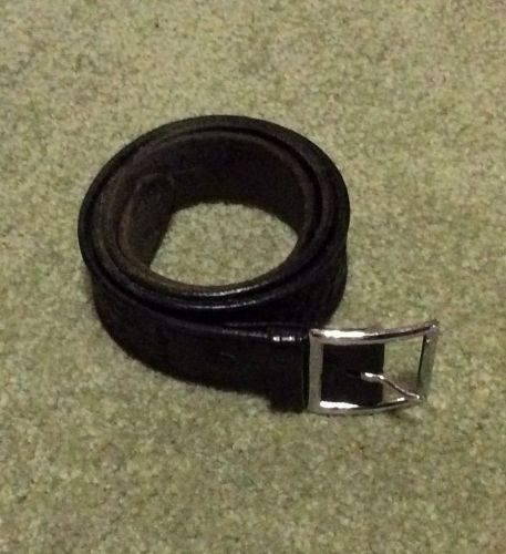 Sz 38  Dutyman 1621T Full Grain Leather Basketweave Police Security Uniform Belt