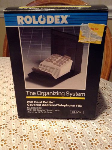 ROLODEX PETITE S-310C 250 CARD ADDRESS TELEPHONE BLACK CARD FILE NIB