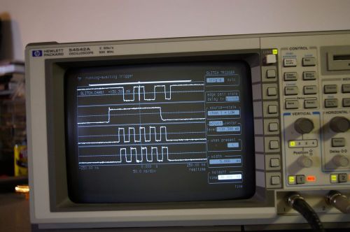 Hp agilent 54542a 500 mhz 2 gsa/s 4 channel digital oscilloscope fft calibrated for sale