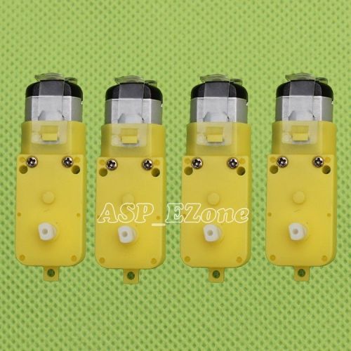 4PCS 3V-6V DC Hobby Motor Type TT Homotaxial 1:120 Gear motor Toy Motor