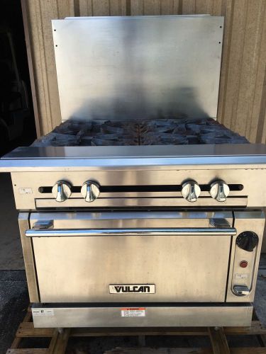 Vulcan V4B36S Heavy Duty Natural Gas Range 4 Extra Large Burners Standard Oven