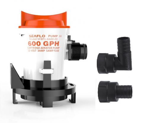 SEAFLO 12V 600 GPH Side-Mount Bilge Pump Cartridge Submersible FREE SHIPPING