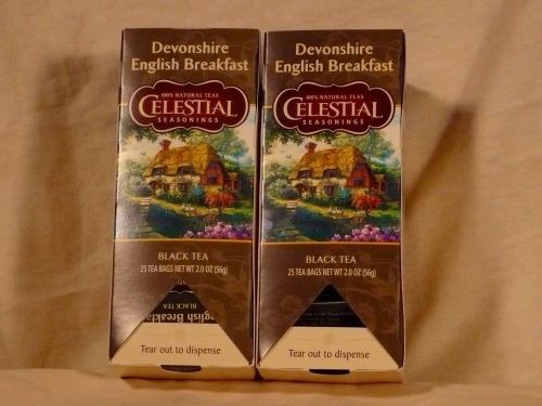 2-25ct(50 Teabags)Celestial Seasonings English Breakfast Black Teas $15.00