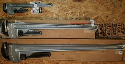 Rigid 48&#034; 36&#034; and 18&#034; aluminum pipe wrenches brand new in box ready for ship for sale